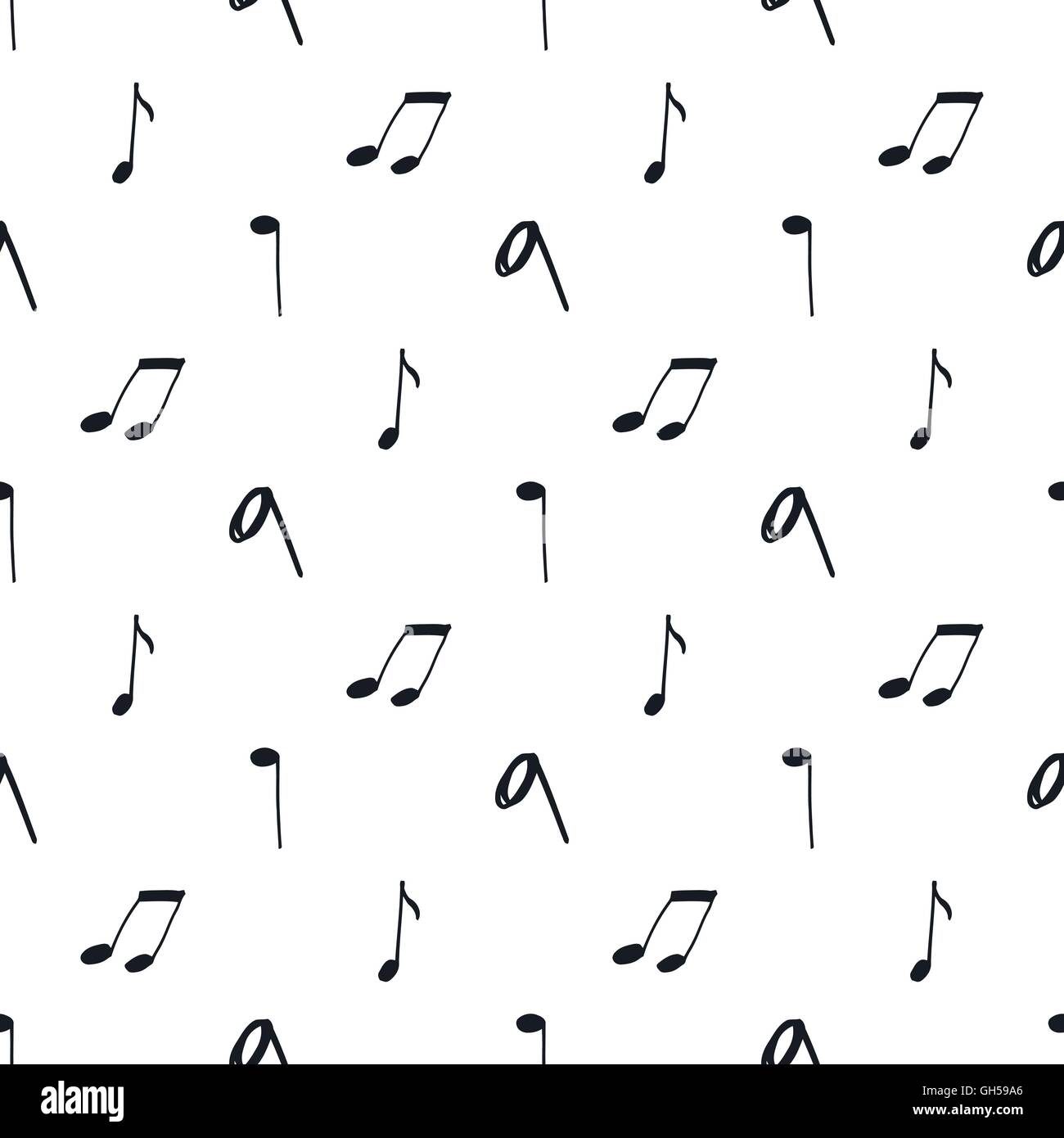 Nahtlose Muster mit Noten Stock Vektor
