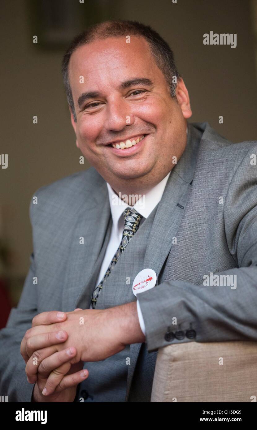 Die UKIP Führung Anwärter Bill Etheridge startet offiziell seine Kampagne im Manchester Conference Centre. Stockfoto