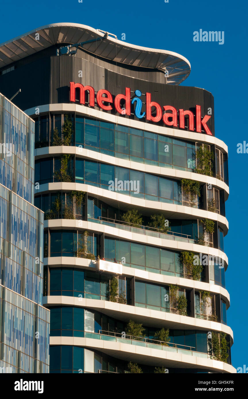 Medibank privater Krankenversicherung Fonds Hauptquartier bei 720 Bourke Street, Docklands, Melbourne Stockfoto