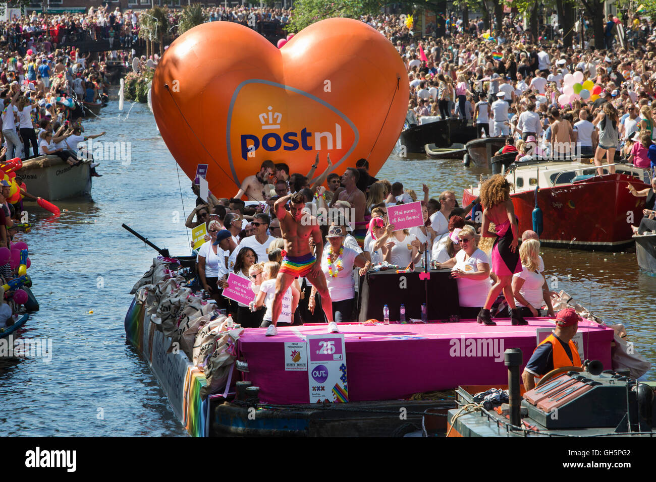 Gaypride 2016 in Amsterdam Stockfoto