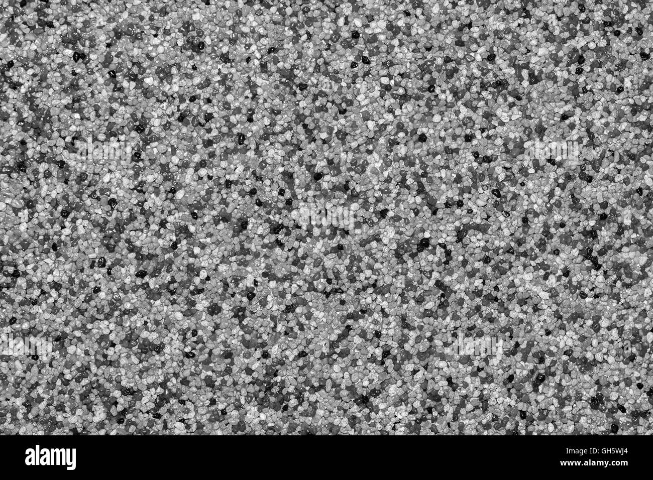 Abstrakte mehrfarbigen Steinen Glaswand. Mosaik-Hintergrund. Schwarz / weiß Stockfoto