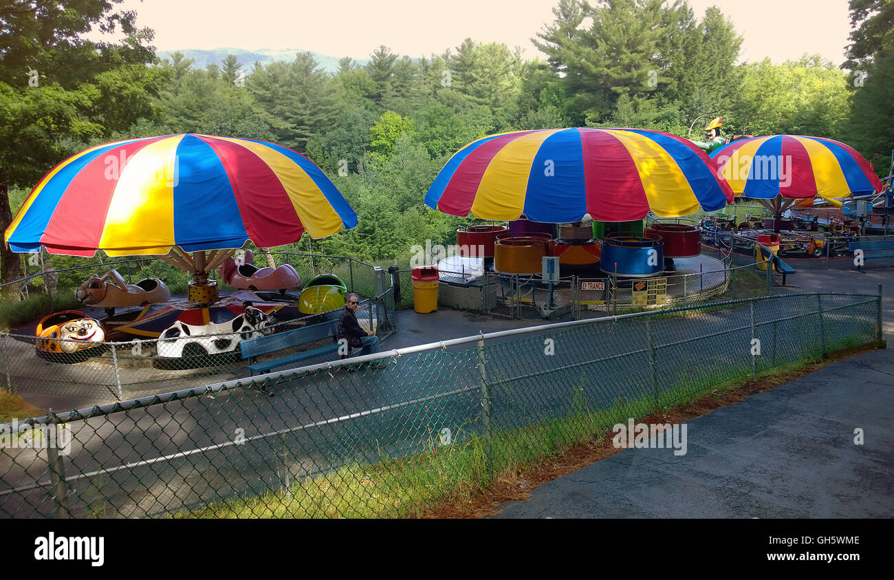 Lake George, New York, USA. Juli, 24,2016. Magic Forest, ein Kinder Märchen Themen-Vergnügungspark in den Wäldern von See Stockfoto