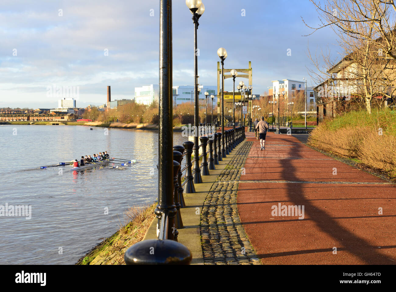 Blick vom Lagan Towpath, Belfast Stockfoto