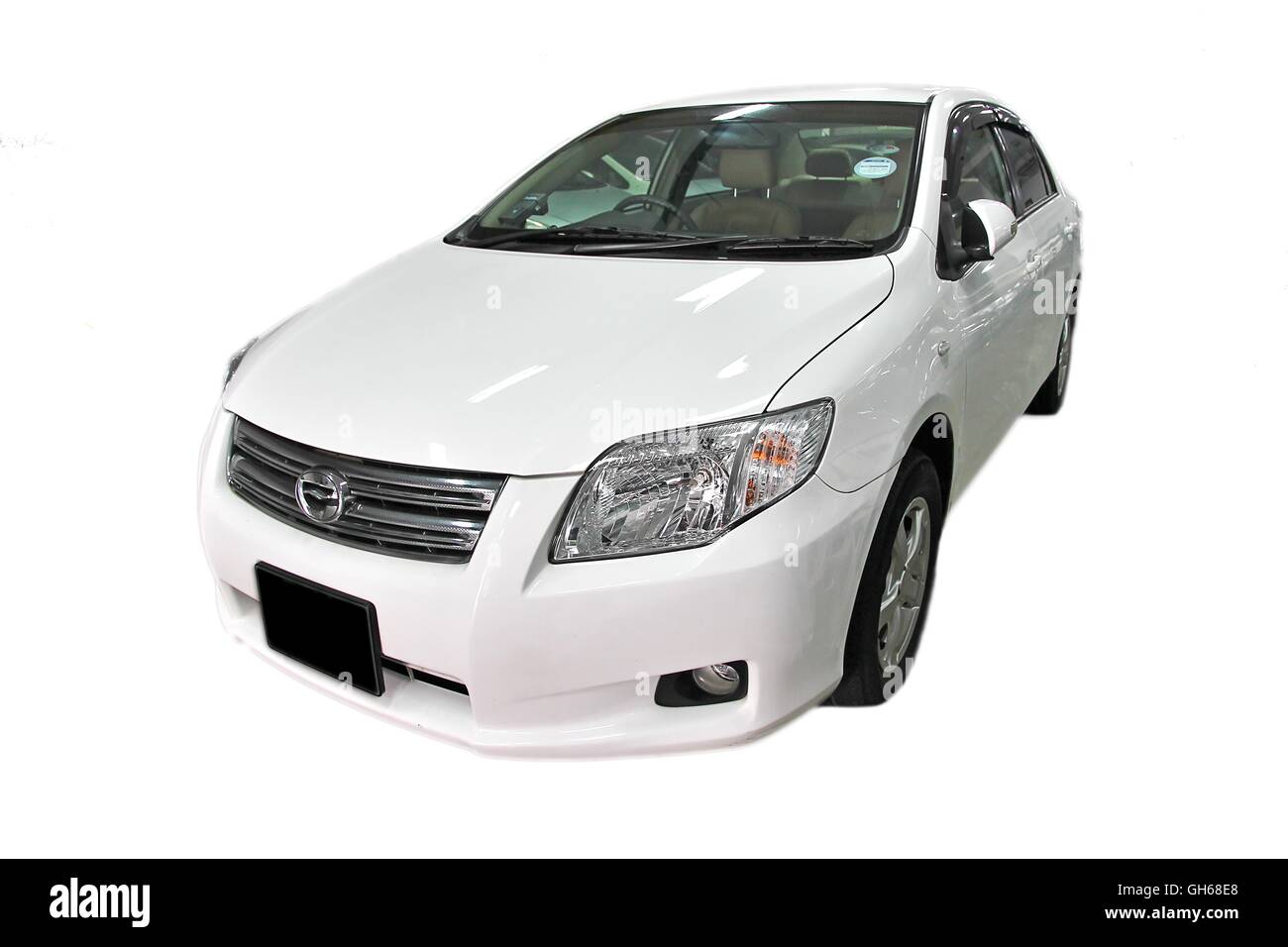 Toyota Corolla Axio in weiß Stockfoto