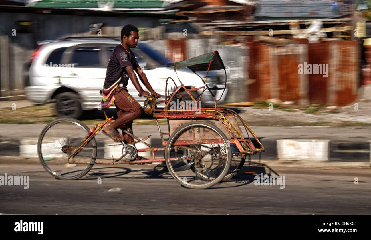 Herzlich Willkommen Sie in Wamena Indonesien "Baliem Tal" Papua 'West Irian' Kultur Stämme Stockfoto