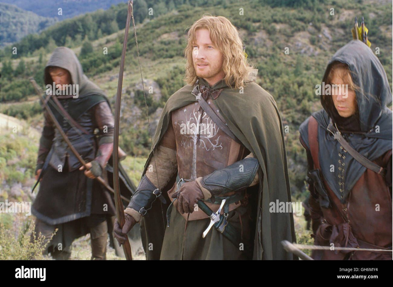 HERR DER RINGE - DIE ZWEI Übersicht / der Herr der Ringe: die zwei Türme GB/USA 2002 / Peter Jackson Faramir (DAVID WENHAM) Regie: Peter Jackson aka. Der Herr der Ringe: die zwei Türme Stockfoto