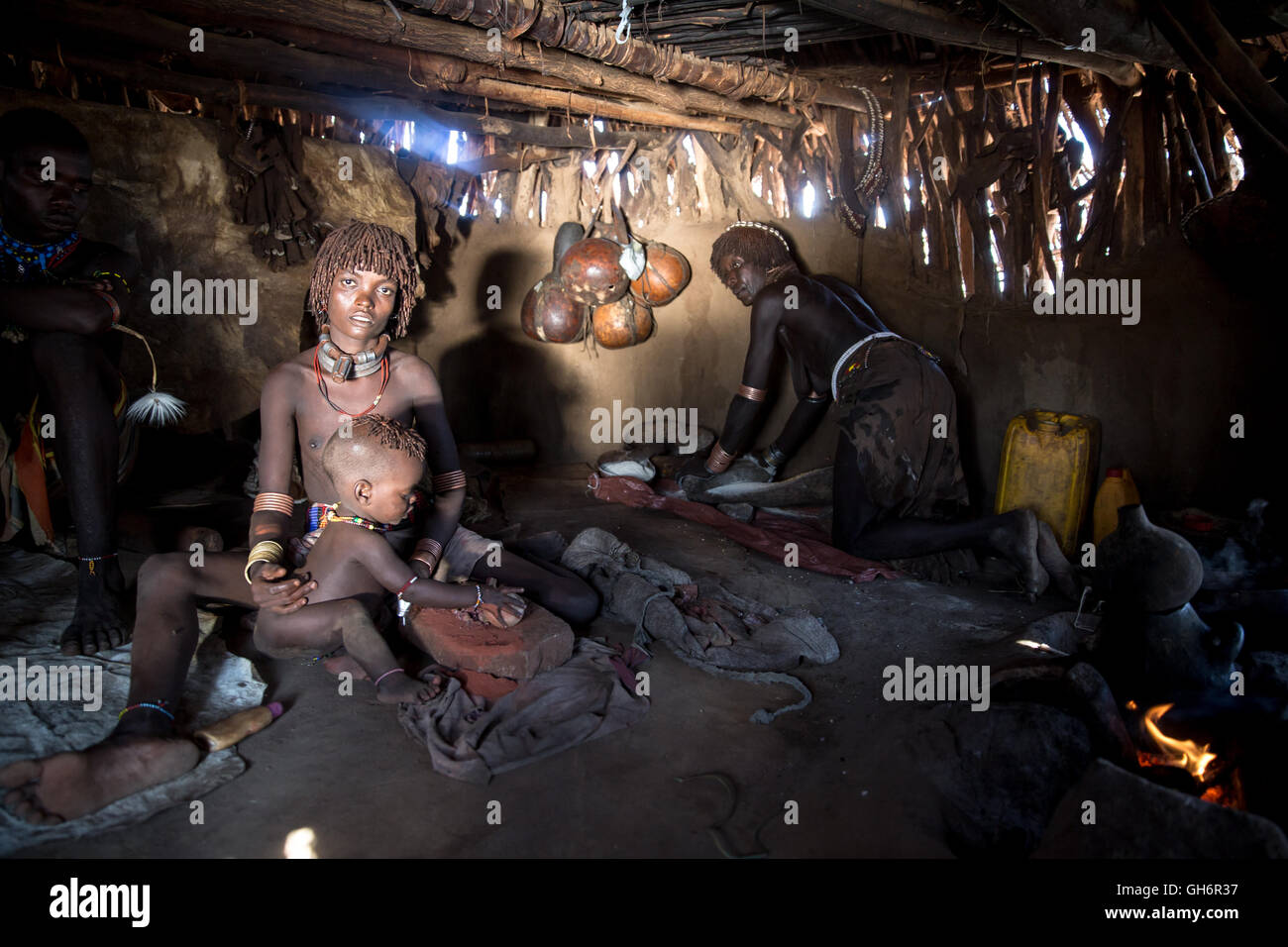 Hamer-Stamm im Omo-Tal - Äthiopien Stockfoto