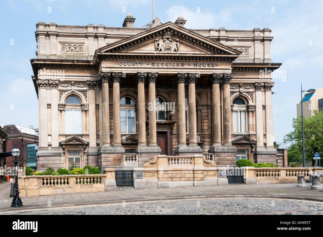 Das ehemalige County Sessions House in William Brown Street, Liverpool. Stockfoto