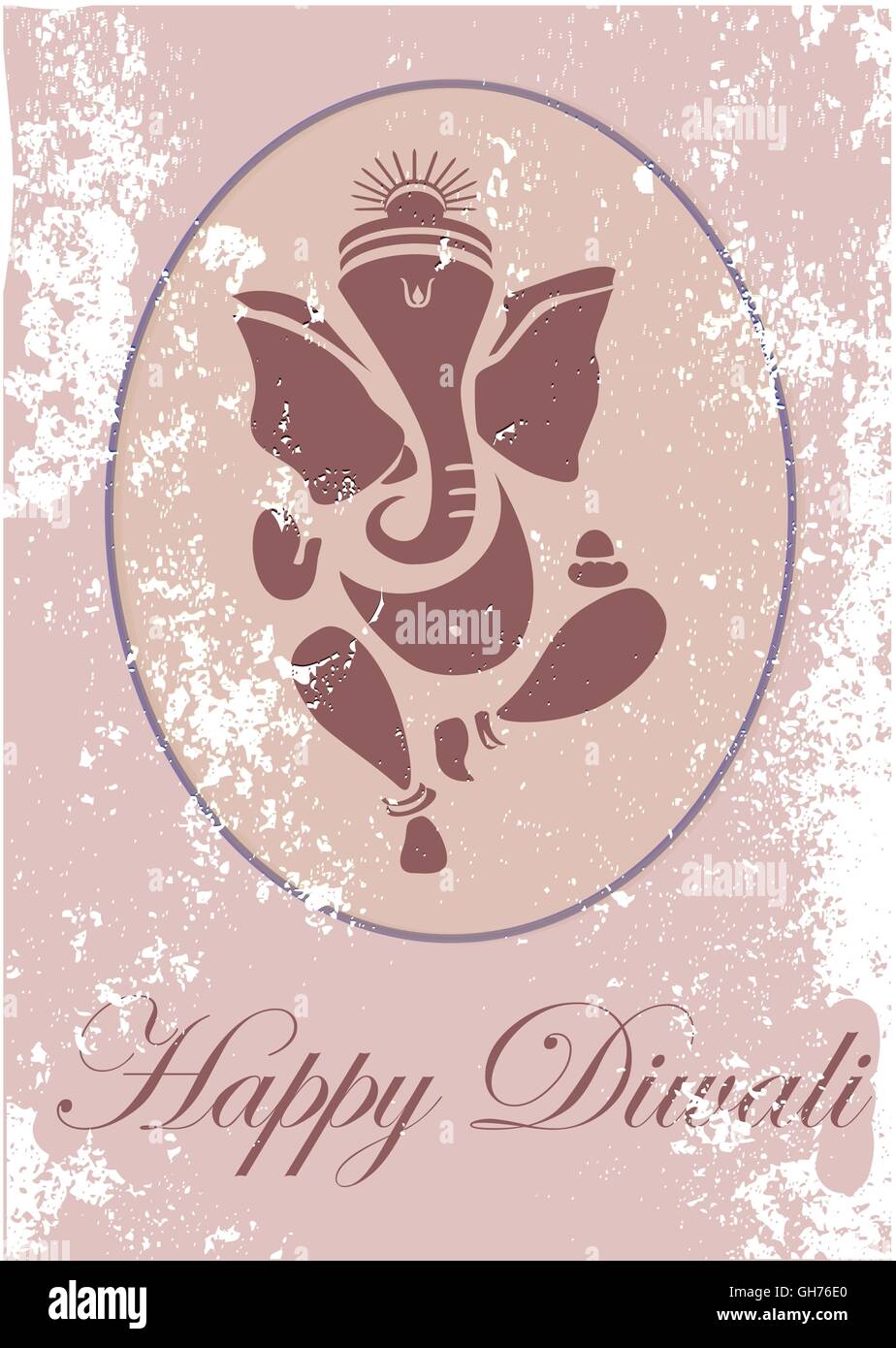 Hindu-Gott Ganesha in grunge Stock Vektor Hindu-Gott Ganesha in grunge Stock Vektor