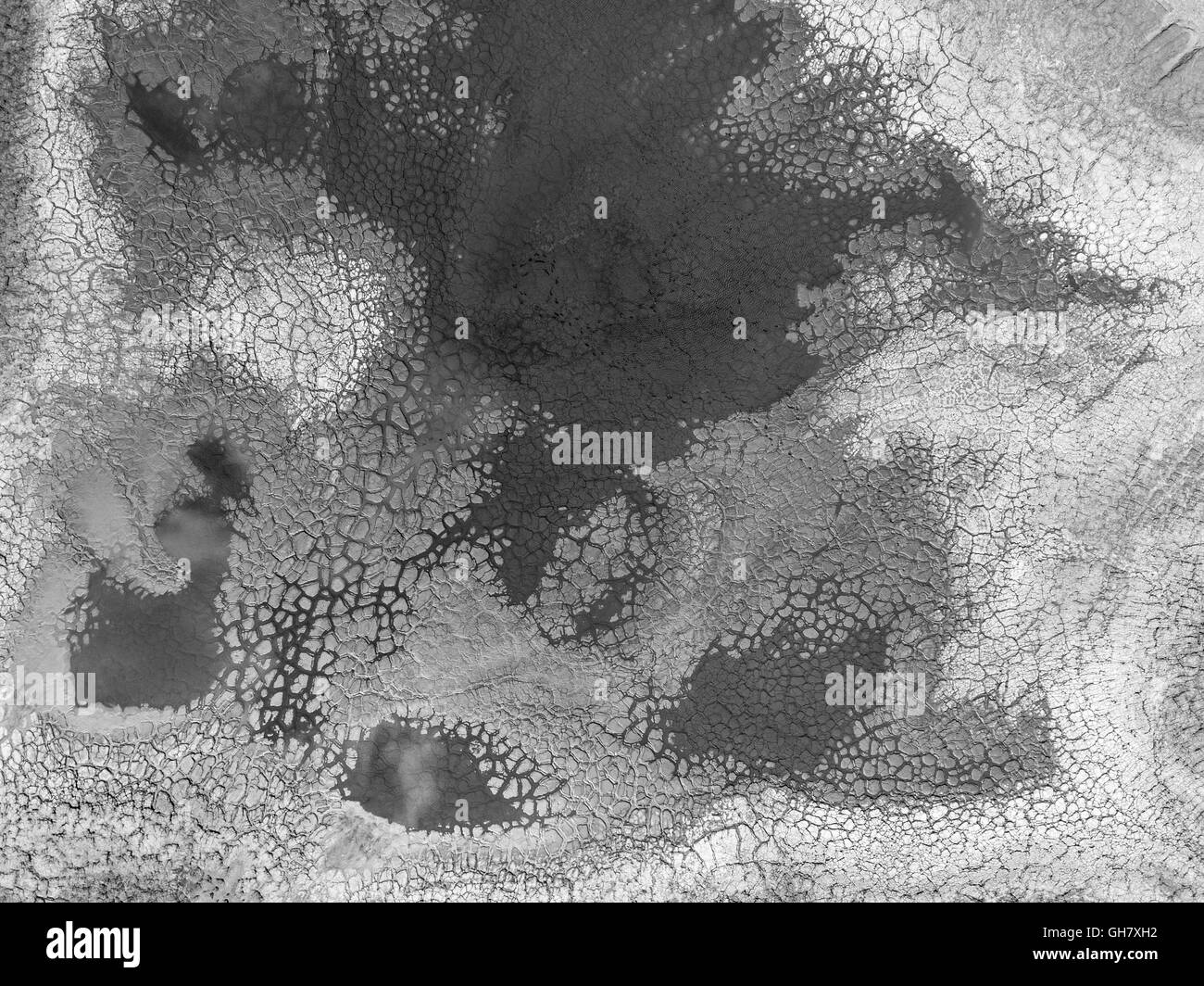 Abgebaut, Landschaft alte Kohle mine im Süden Polens. Zerstörtes Land. Ansicht von oben. Stockfoto