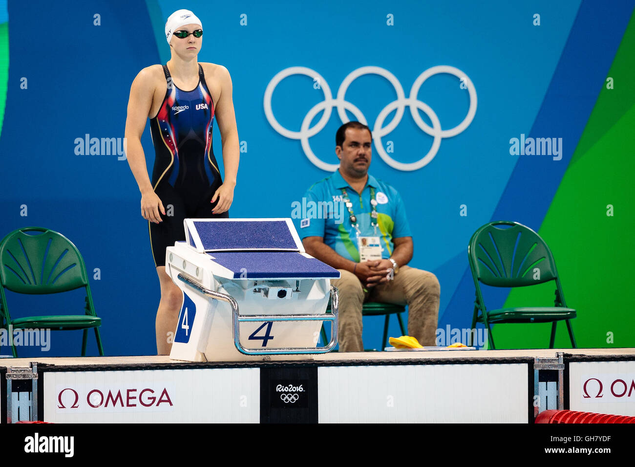 Rio De Janeiro, Brasilien. 8. August 2016. Schwimmen - Frauen 200M FREESTYLE Qualifikation bei den Olympischen Spielen 2016 in Rio De Janeiro.  LEDECKY Katie (USA) © Petr Toman/World Sport Bilder Stockfoto