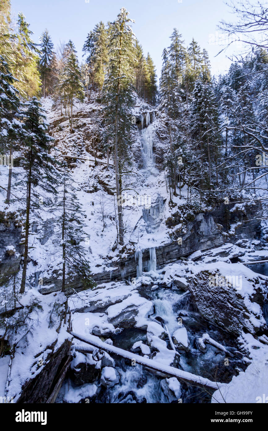 Breitachklamm Im Winter Stockfoto