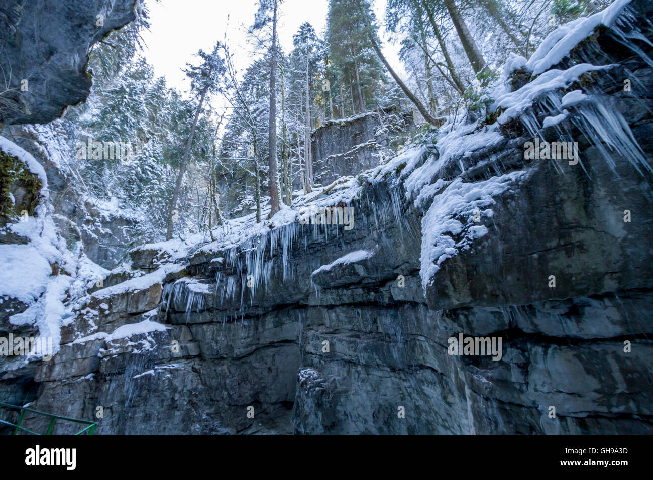 Breitachklamm Im Winter Stockfoto