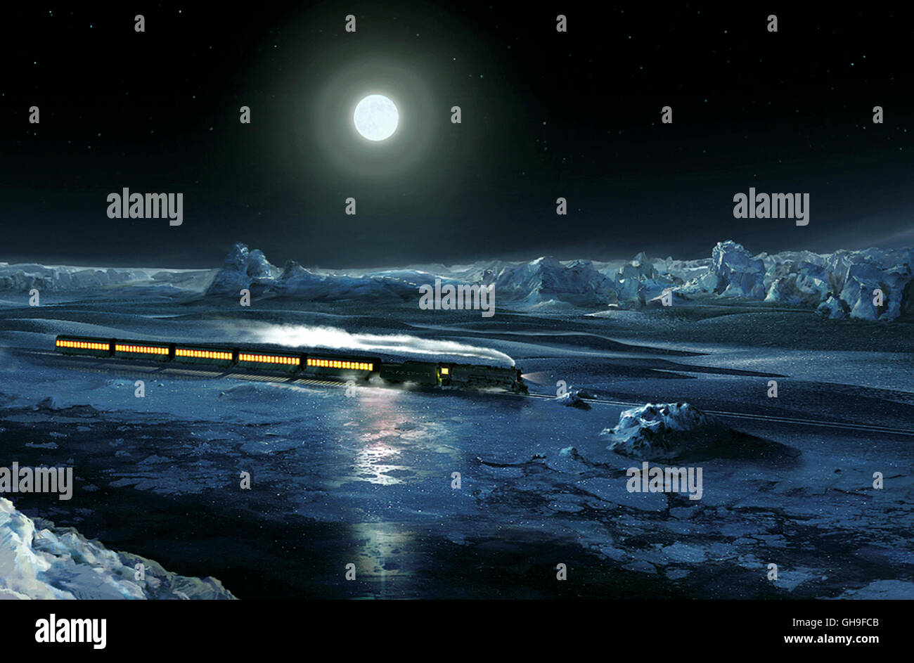 Filmszene Regie: Robert Zemeckis aka. Der Polar Express Stockfoto