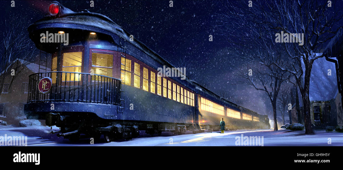 Filmszene: Polar Express-Regie: Robert Zemeckis aka. Der Polar Express Stockfoto