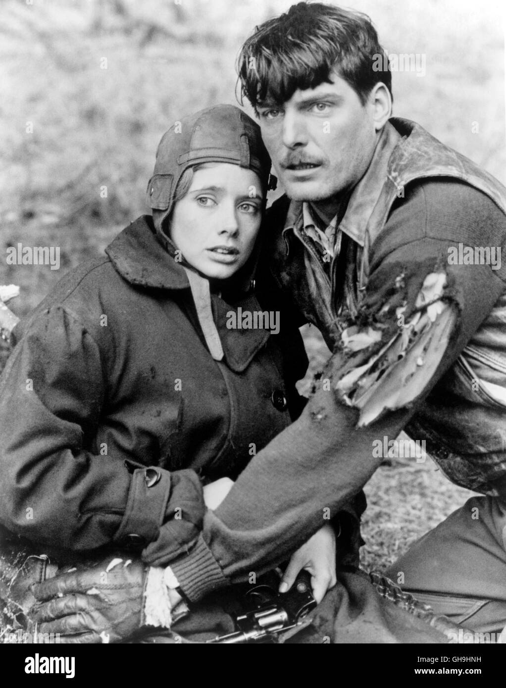 DER FLIEGER der Flieger USA 1985 George Miller sterben Junge, Couragierte Tillie (ROSANNA ARQUETTE) Und Flieger Edgar Anscombe (CHRISTOPHER REEVE) Film, Fernsehen, Abenteuerfilm, 80er-Regie: George Miller aka. Der Flieger Stockfoto