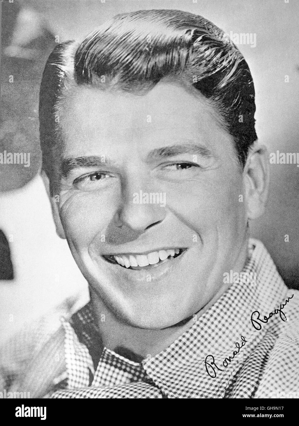 RONALD REAGAN, RONALD REAGAN, Porträt aus Höhle 1950er Jahren. Stockfoto