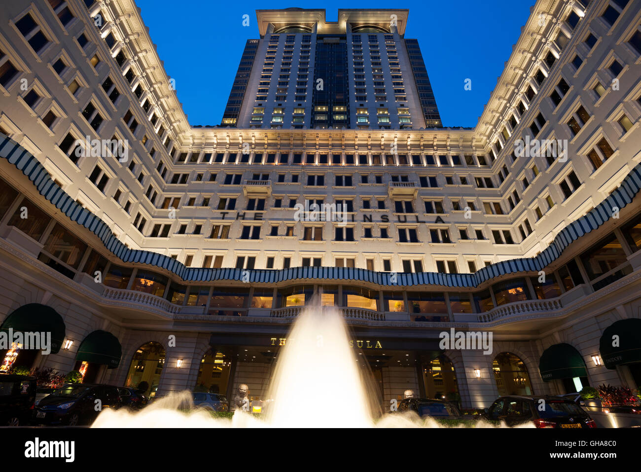 Die berühmten Peninsula Hotel, Hong Kong, China. Stockfoto