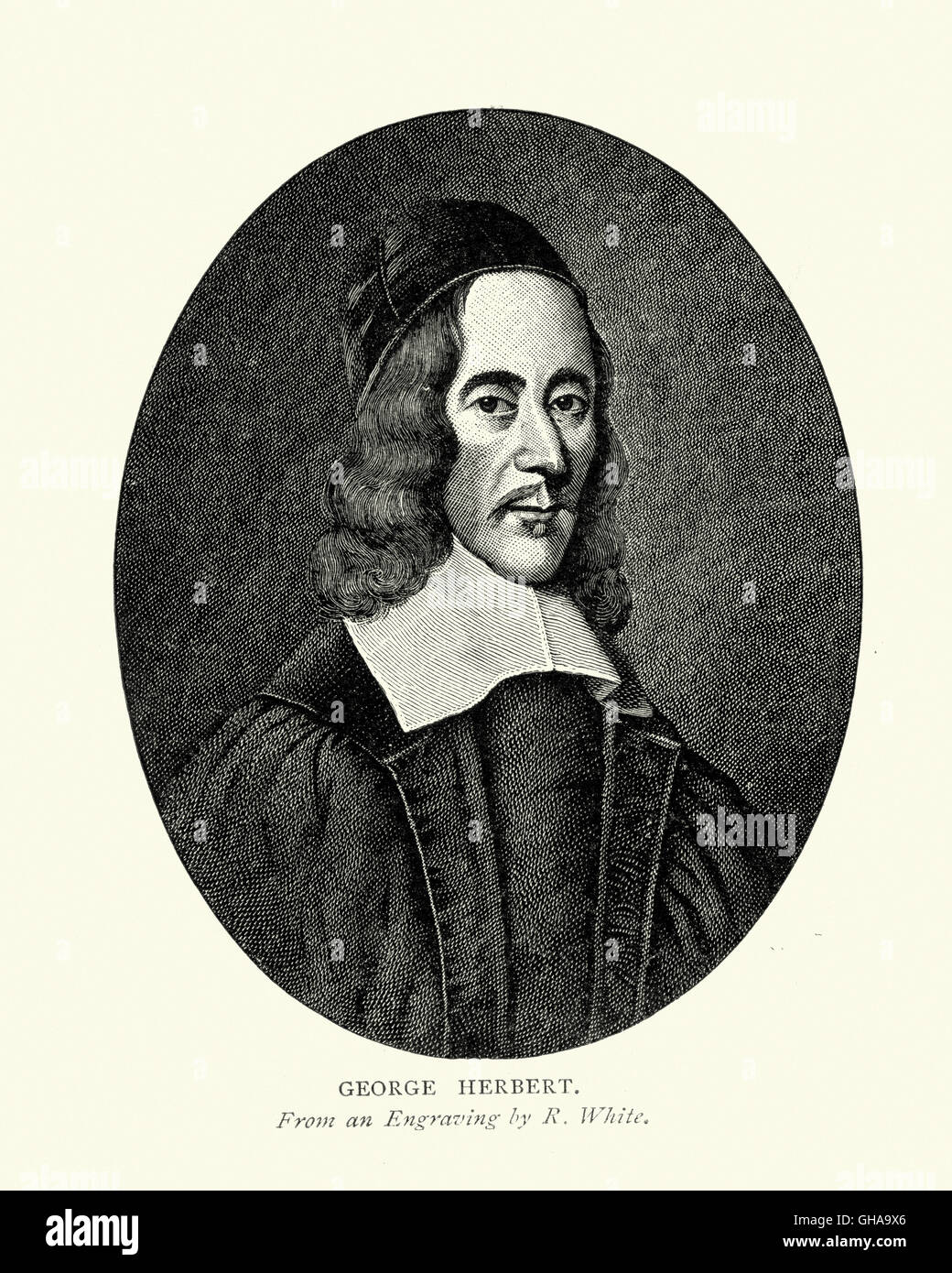 Porträt von George Herbert (1593 bis 1633) war ein walisischer Dichter, Redner und anglikanischer Priester. Stockfoto