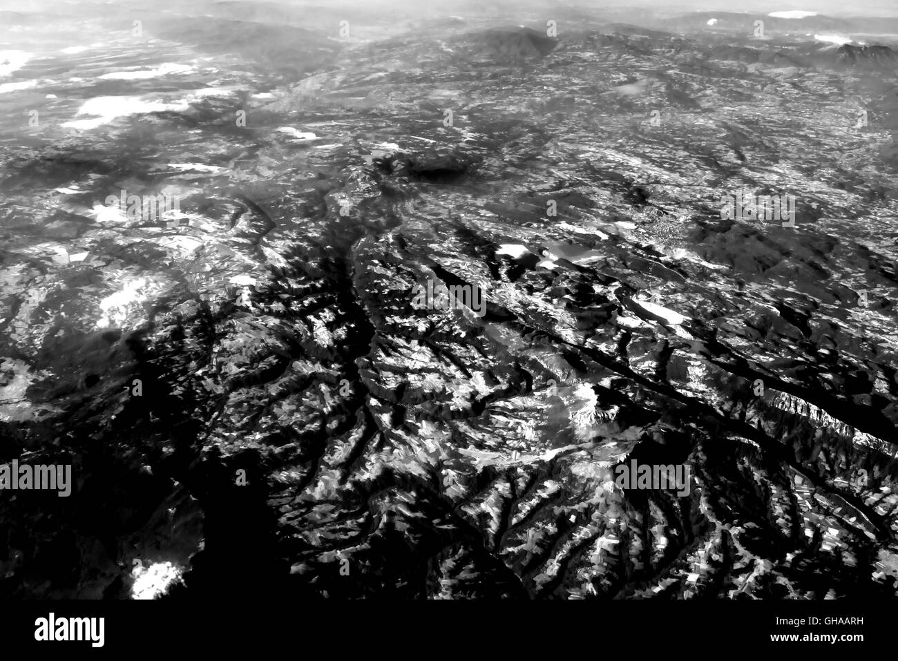 Earth Foto von 10.000m (32,000 ft) über dem Boden Stockfoto