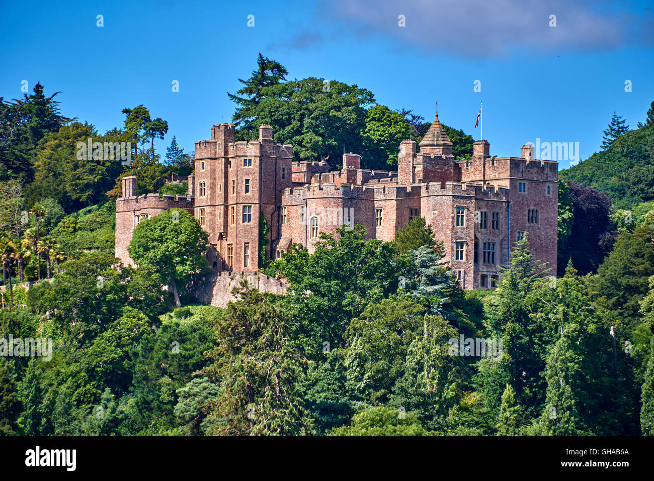 Dunster ist ein Dorf, Zivilgemeinde und ehemalige Herrenhaus in der englischen Grafschaft Somerset Stockfoto