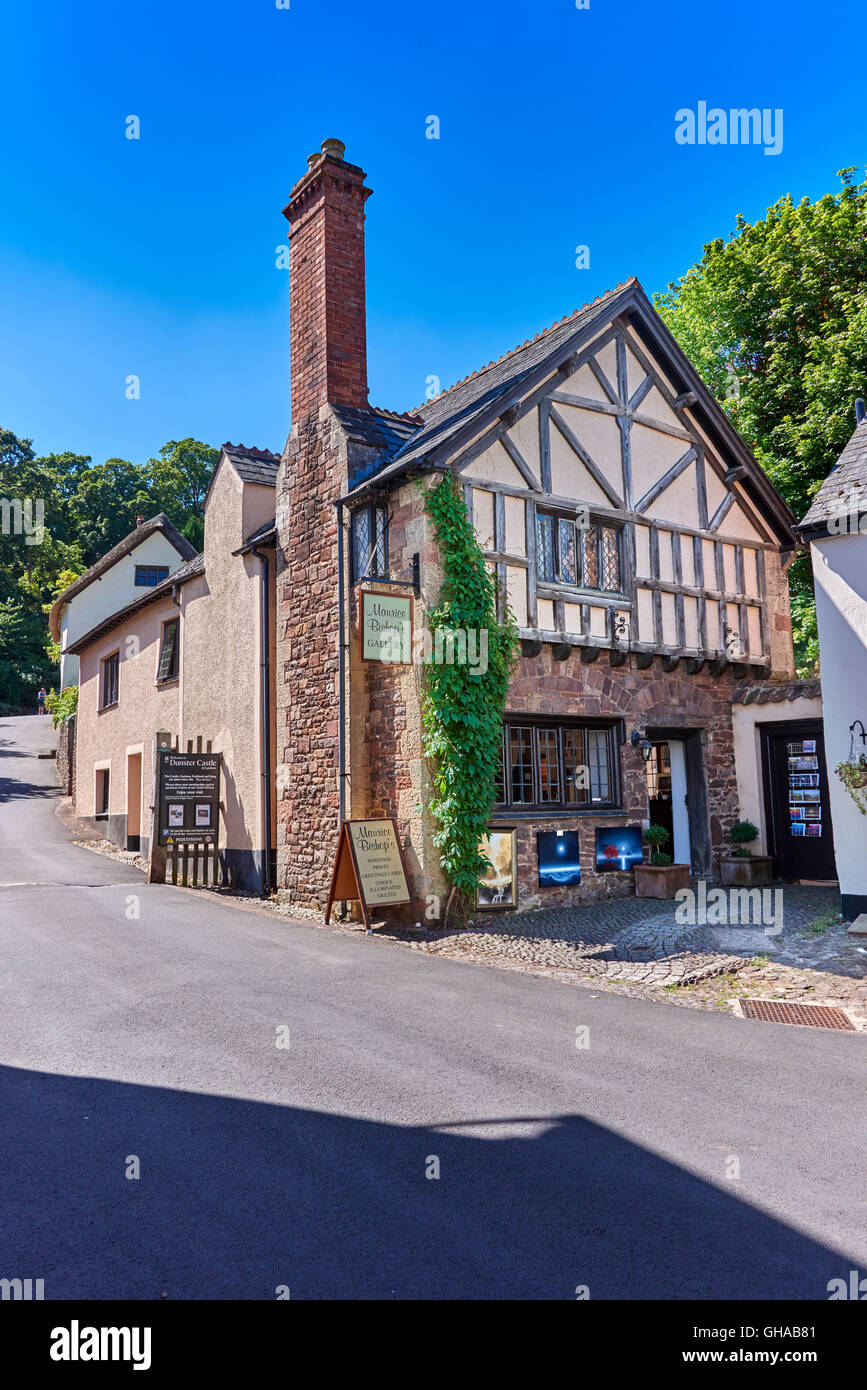 Dunster ist ein Dorf, Zivilgemeinde und ehemalige Herrenhaus in der englischen Grafschaft Somerset Stockfoto