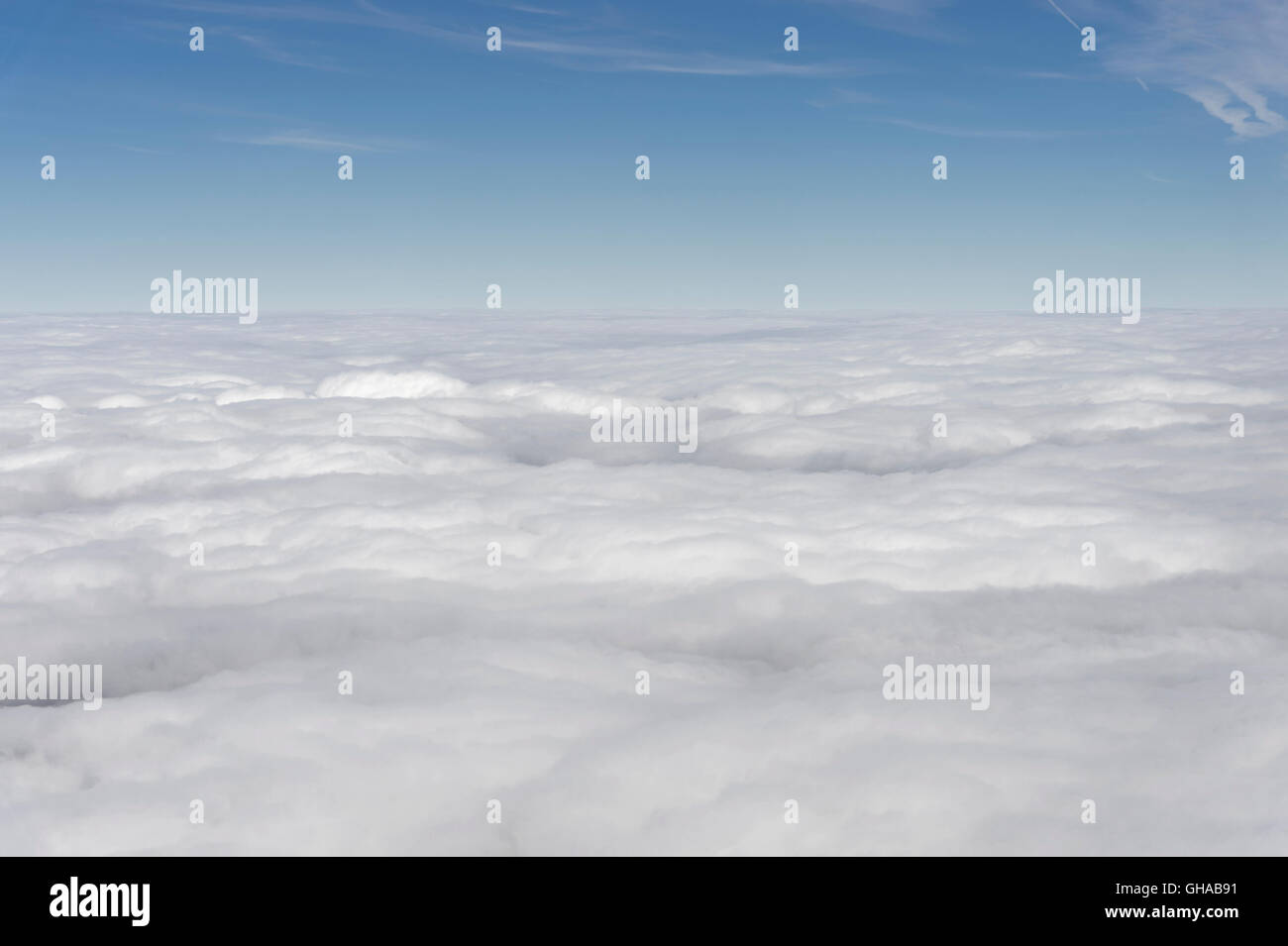Wolken wie von oben Luftbild zu sehen Stockfoto