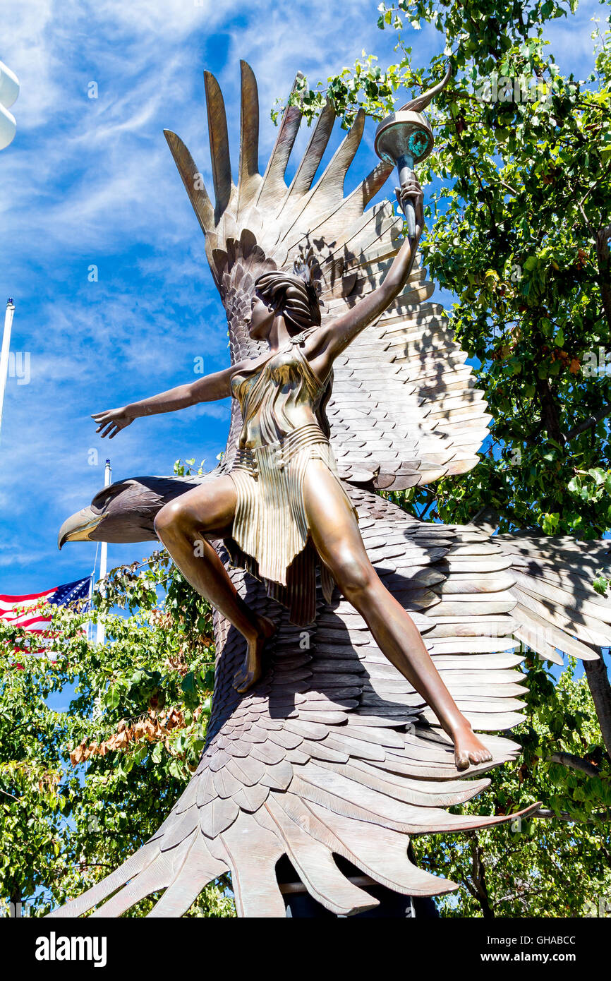 Cheemah Statue, Jack London Square, San Francisco Bay Area, Oakland, Kalifornien Stockfoto