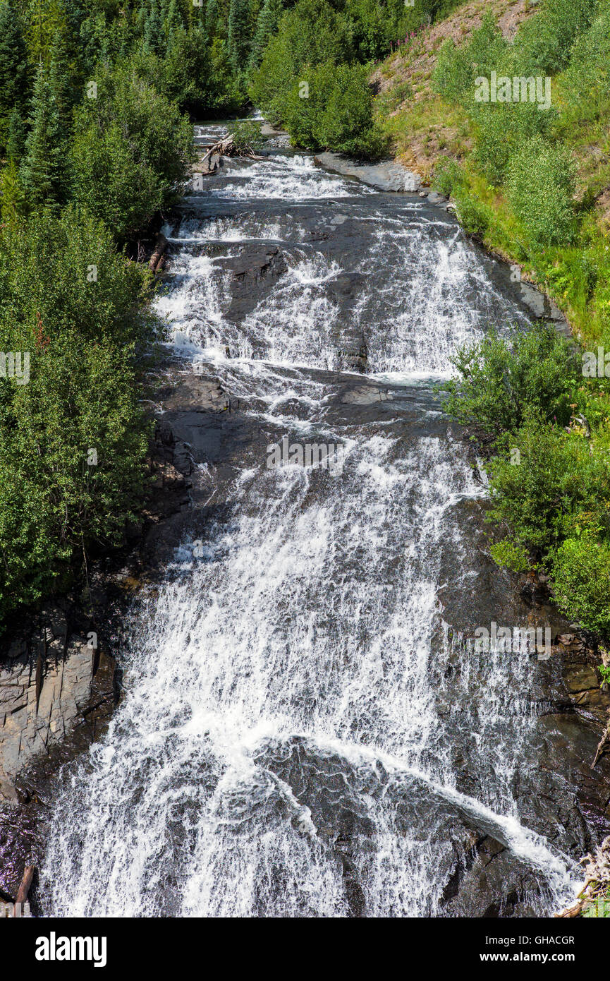 Wasserfall entlang Oh-werden fröhlich Weg; Schulter des Mt. Owen; Gunnison National Forest; in der Nähe von Crested Butte; Colorado; USA Stockfoto