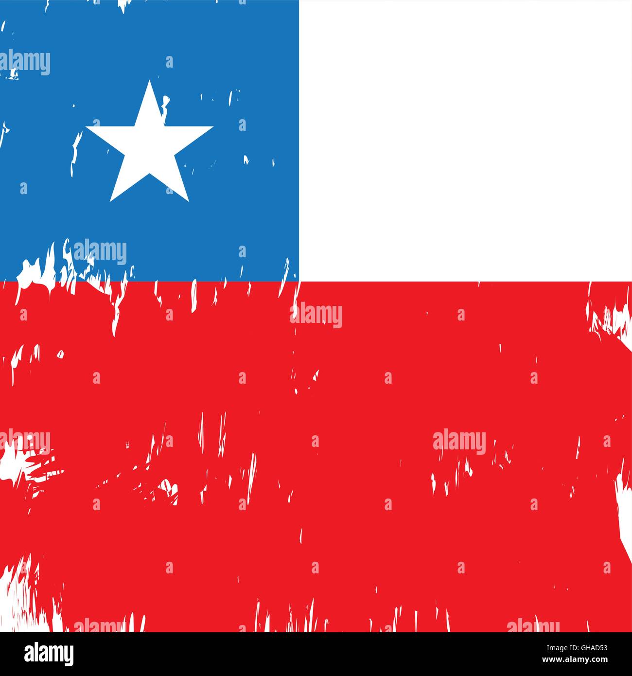 Strukturierte Flagge von Chile, Vektor-illustration Stock Vektor