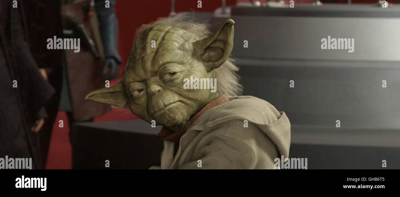 STAR WARS: EPISODE II - Angriff der Klonkrieger USA 2002 George Lucas Bild: Yoda-Regie: George Lucas Stockfoto