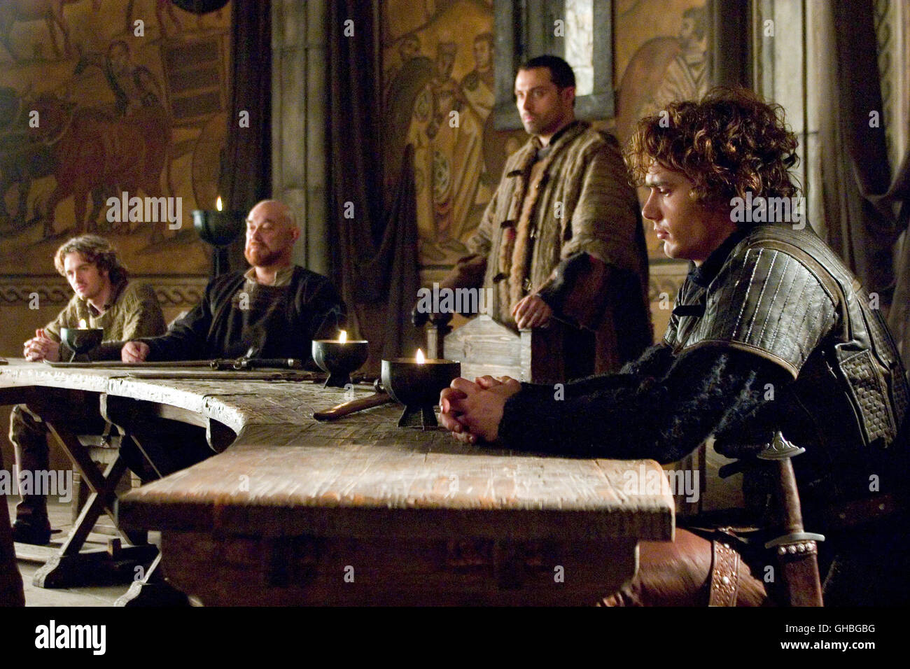 TRISTAN & ISOLDE Tristan + Isolde USA/UK/D 2005 Kevin Reynolds Aragon (RICHARD DILLANE), Rothgar (WOLFGANG MÜLLER), Lord Marke (RUFUS SEWELL), Tristan (JAMES FRANCO) Regie: Kevin Reynolds aka. Tristan + Isolde Stockfoto