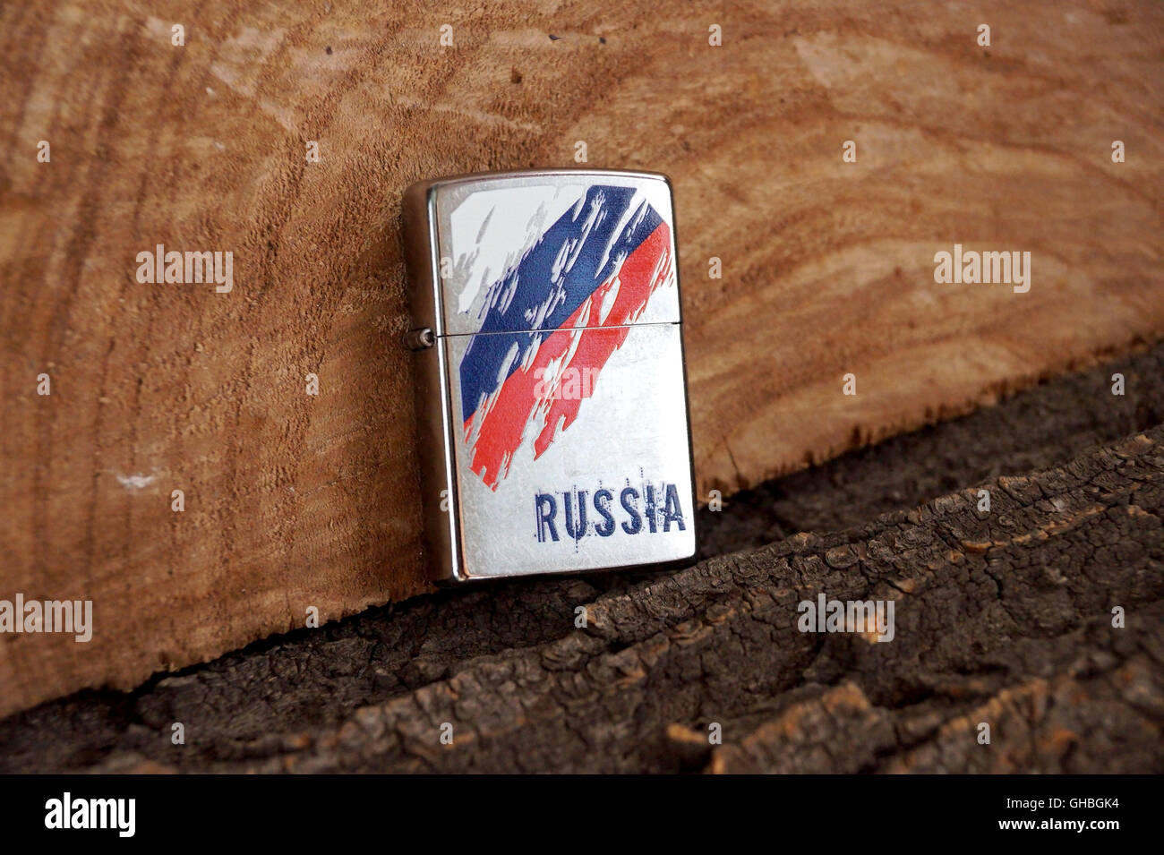 Feuerzeug Benzin Stockfoto