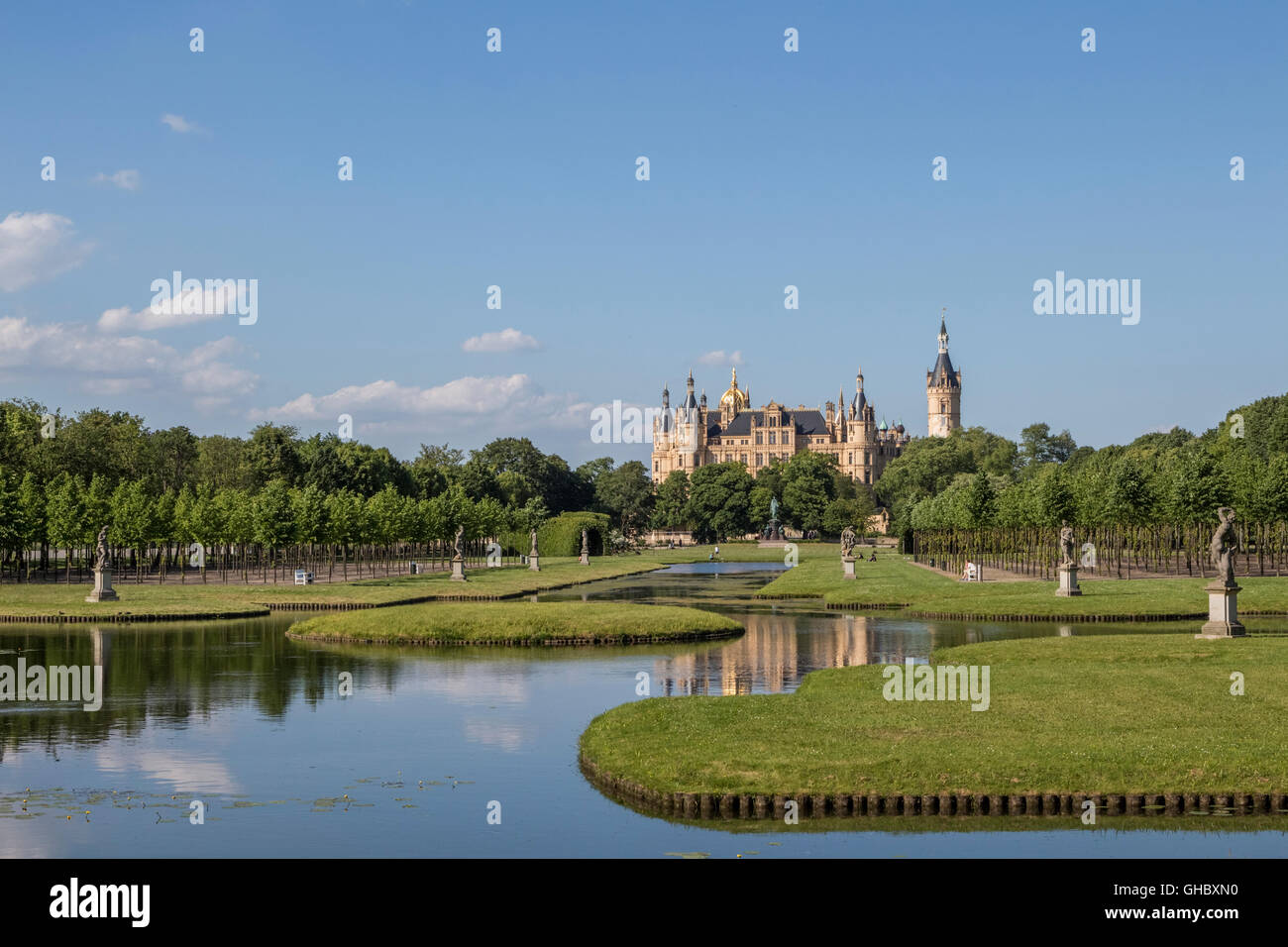 Geographie/Reisen, Deutschland, Mecklenburg-Vorpommern, Schwerin, Schweriner Schloss, Garten, Property-Released Stockfoto