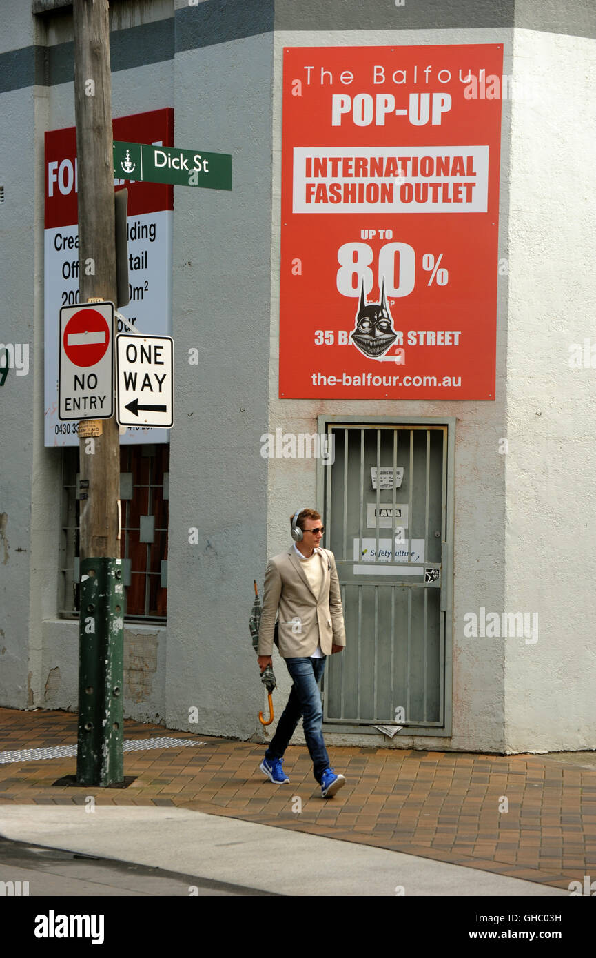 Rabatt-Modegeschäft in Chippendale Sydney Australia Stockfoto