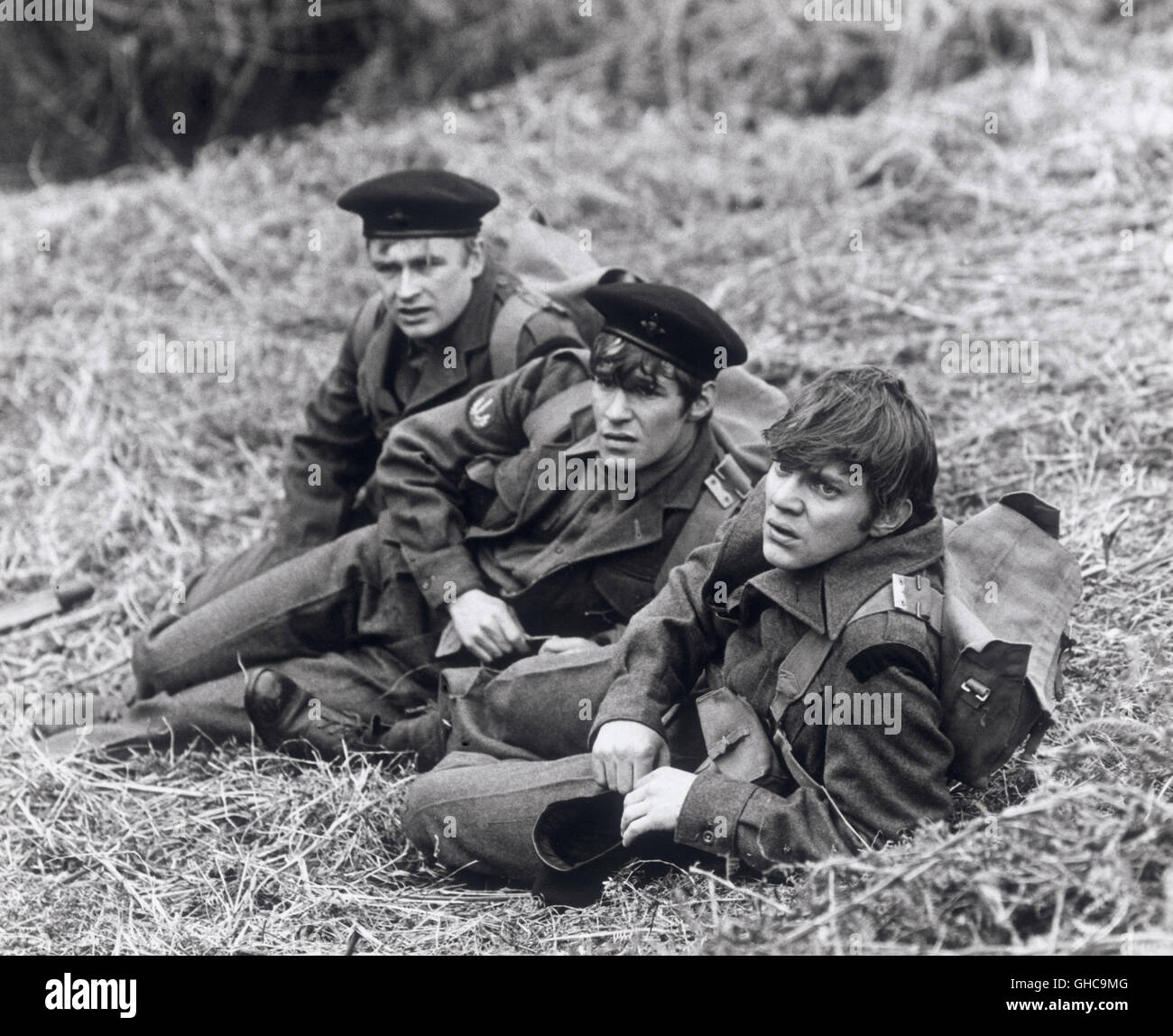 IF... UK 1968 Lindsay Anderson Wallace (RICHARD WARWICK), Johnny (DAVID WOOD), Mick (MALCOLM MCDOWELL) Regie: Lindsay Anderson Stockfoto