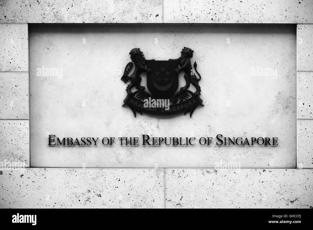 Botschaft der Republik Singapur Stockfoto