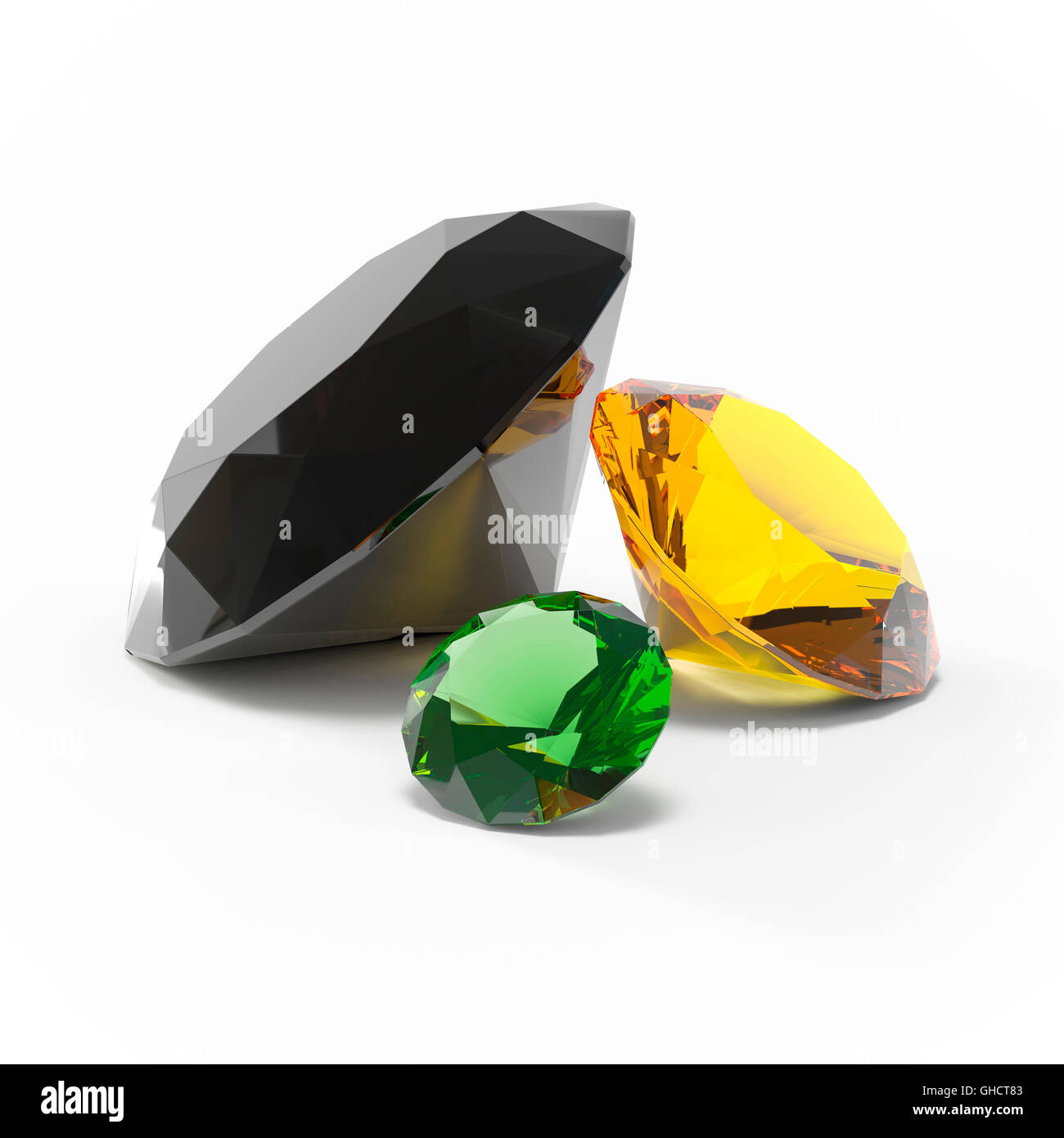 Große klare Diamant 3D-Rendering Stockfoto