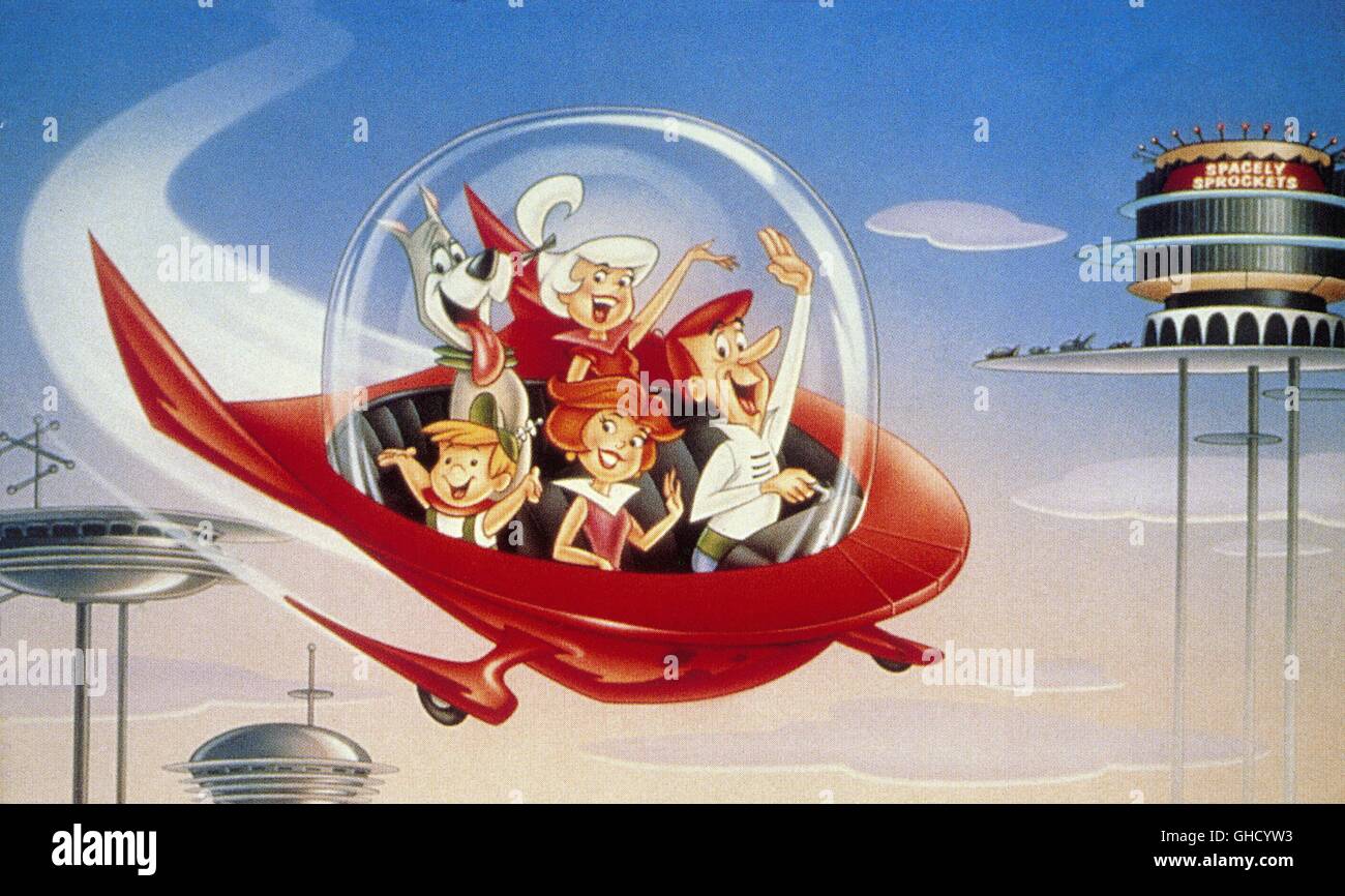 JETSONS: Der Film USA 1990 Joseph Barbera, William Hanna die Jetsons: im Uhrzeigersinn - Elroy, Hund Astro, Judy, George und Jane Regie: Joseph Barbera, William Hanna Stockfoto