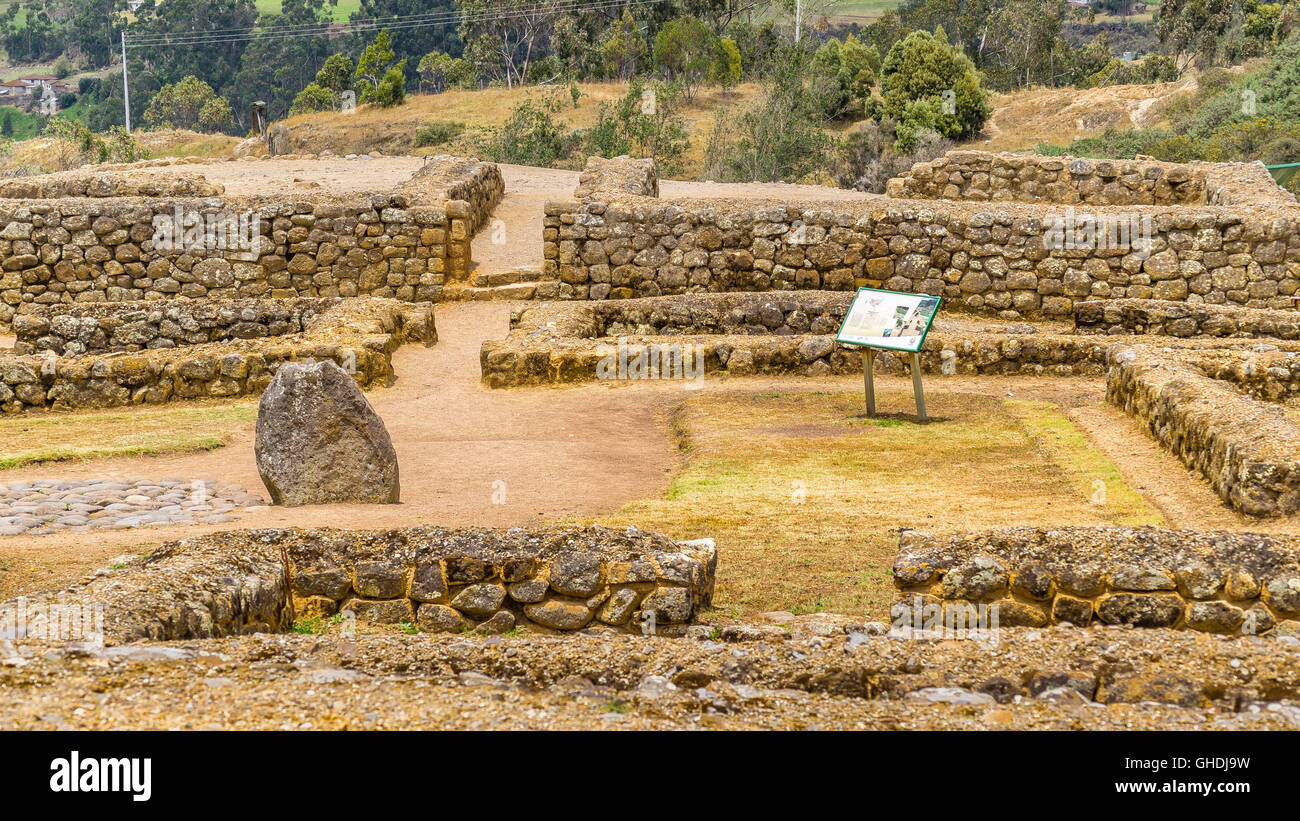 Ingapirca, ein touristischer Ort ist, befindet sich einen uralter Inka-Tempel in der Provinz Azuay, Ecuador Stockfoto