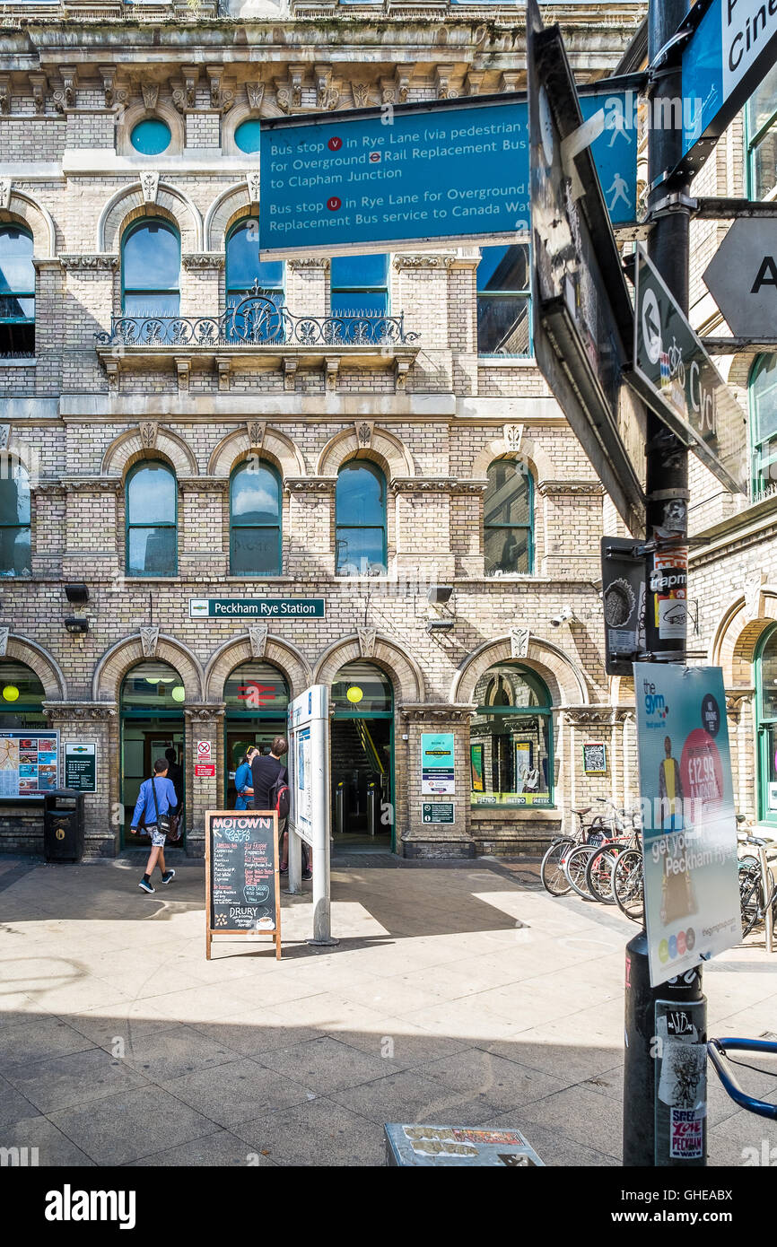 Peckham Rye Station, viktorianischen Gebäude, South East London, England, UK Stockfoto