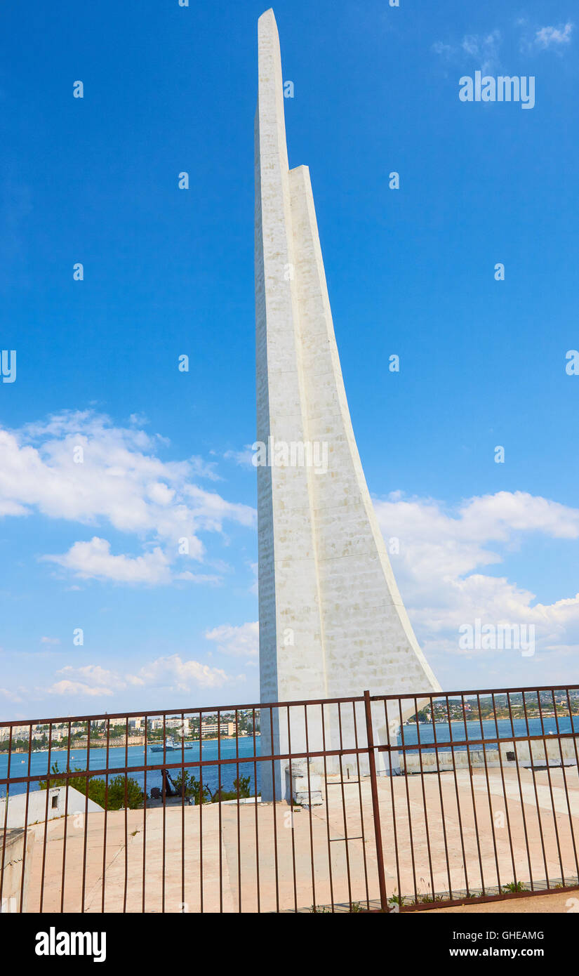 Hero City obelisk Kap Khrustalny Sewastopol Krim Osteuropa Stockfoto