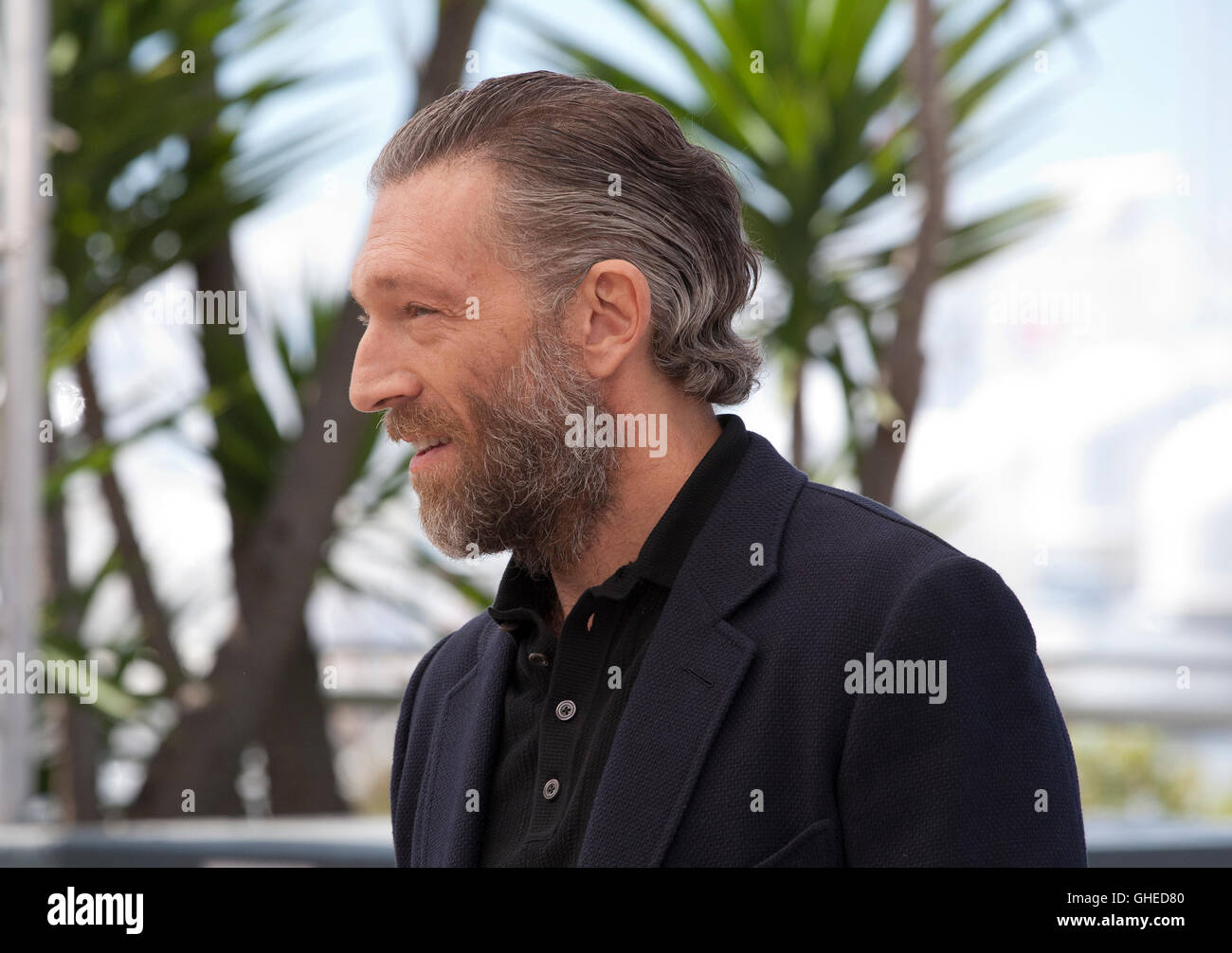 Schauspieler Vincent Cassel in der It ist nur das Ende der Welt (Juste La Fin Du Monde)-Film-Foto-Shooting auf der 69. Cannes-2016 Stockfoto