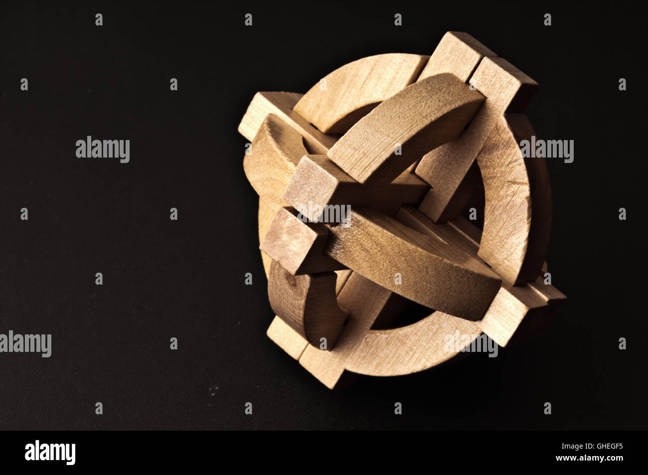 Holz Puzzle Stockfoto