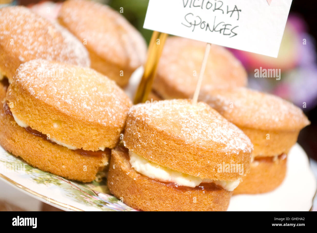 Kleinen Victoria Schwamm Kuchen Stockfoto