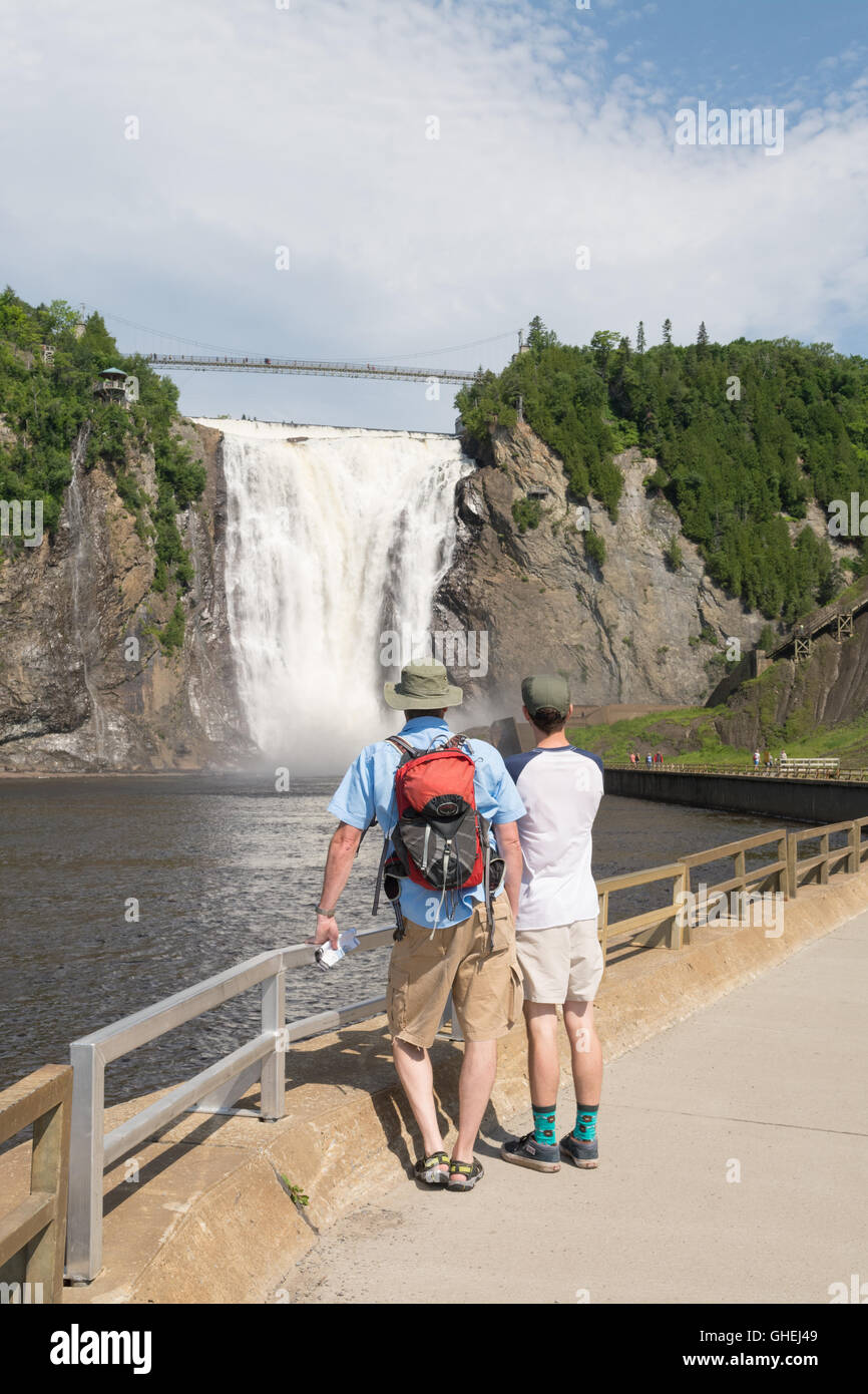 Montmorency Wasserfälle, Quebec Stadt, Quebec, Kanada Stockfoto