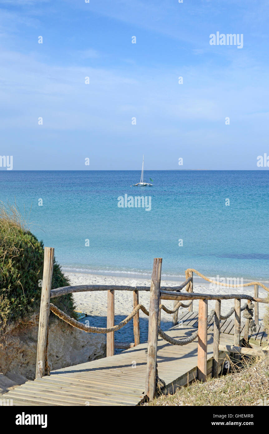 Verkürzung auf S'arena Scoada Strand, Oristano Bezirk, Sardina, Italien Stockfoto