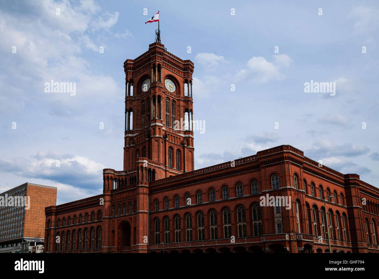 Rote Rathaus in Berlin Stockfoto