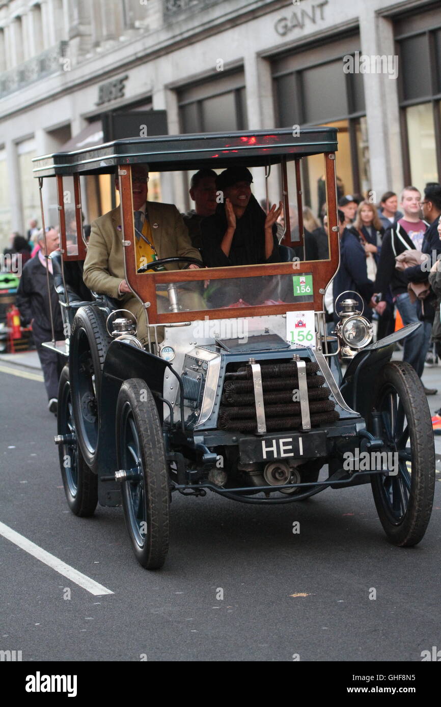 Napier Oldtimer Baujahr 1902 an der Regent Street Motor Show, 31. Oktober 2015, London, UK. Stockfoto