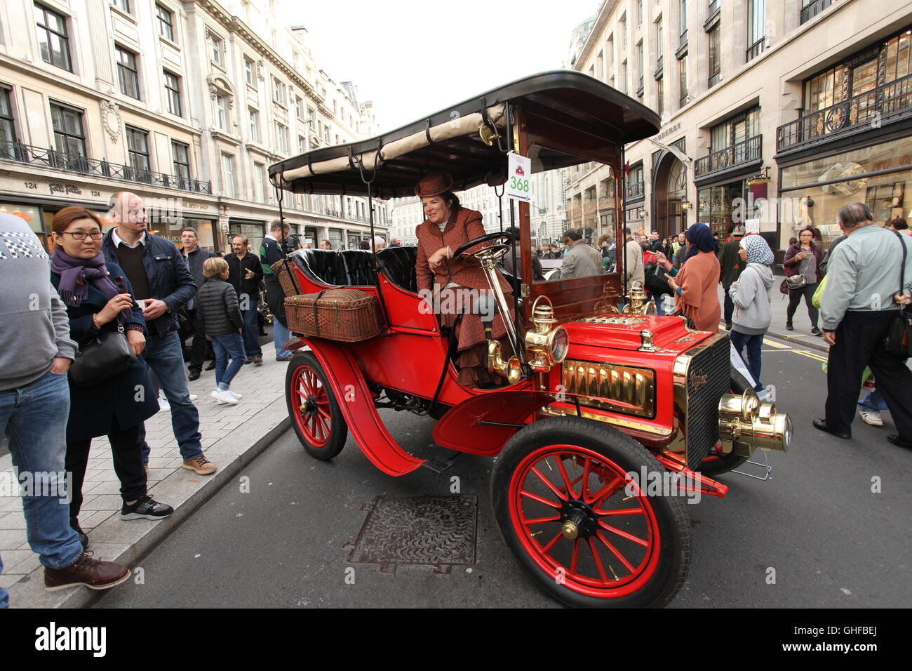 Rambler machte im Jahre 1904 auf dem Display an der Regent Street Motor Show vor der London, Brighton Veteran Car Run 2015, London, UK. Stockfoto